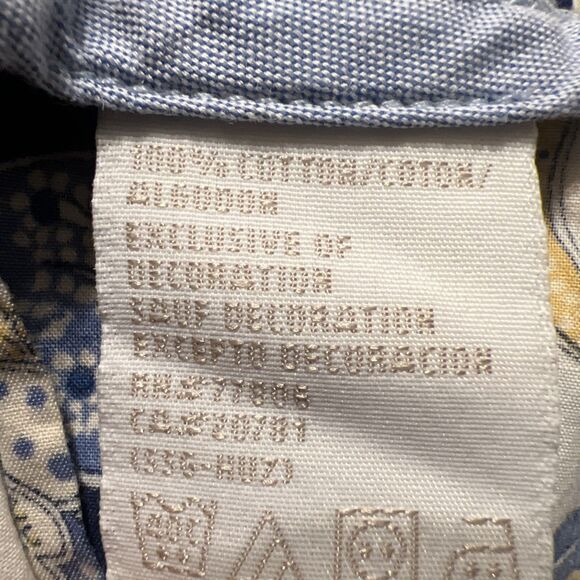 Tommy Hilfiger 100% Cotton Blue & White Paisley Lined Pleated Skirt - Size 2 - Picture 7 of 8